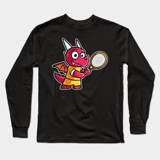 Dragon Tennis Player Funny Coach product Long Sleeve T-Shirt